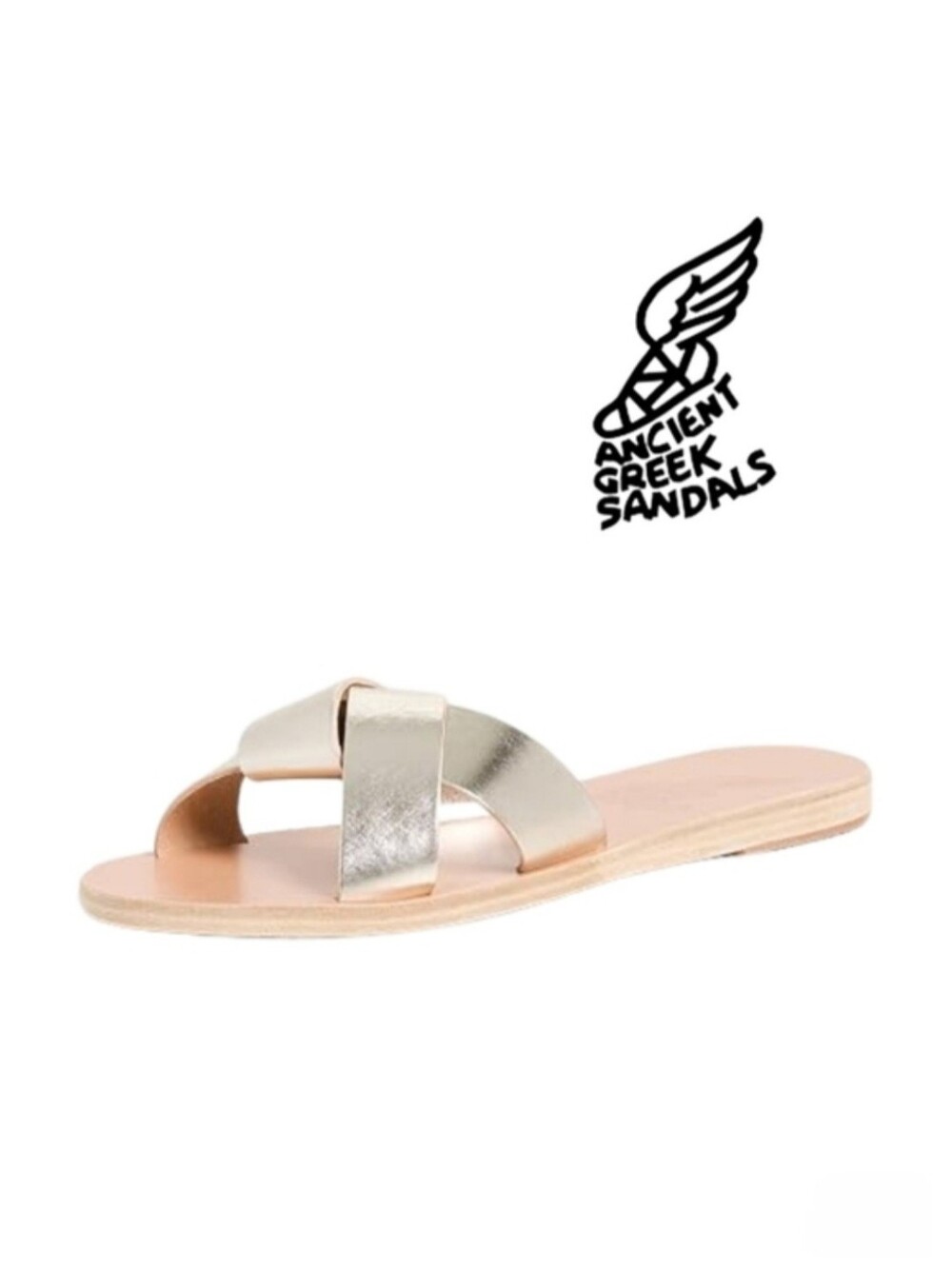 Ancient Greek Sandals Women's Whitney Sandals, Platinum, Metallic, Gold,